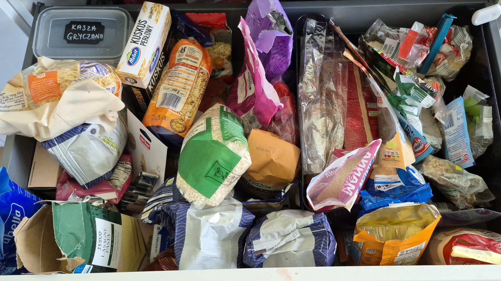 Before organising — Kitchen drawer